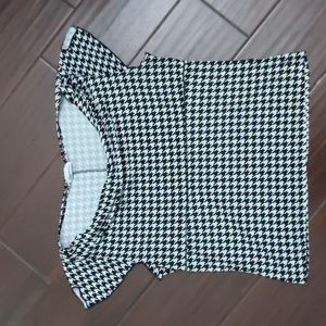 Y2K Charlotte Russe Herringbone Cowlneck Top Flutter sleeve - M